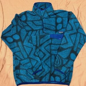 Patagonia Synchilla Teal and Navy Fleece